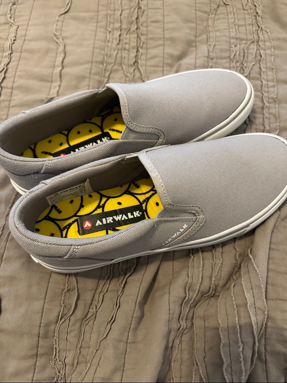 Airwalk Men's Slip-On Canvas Loafers in Gray men’s 8.5